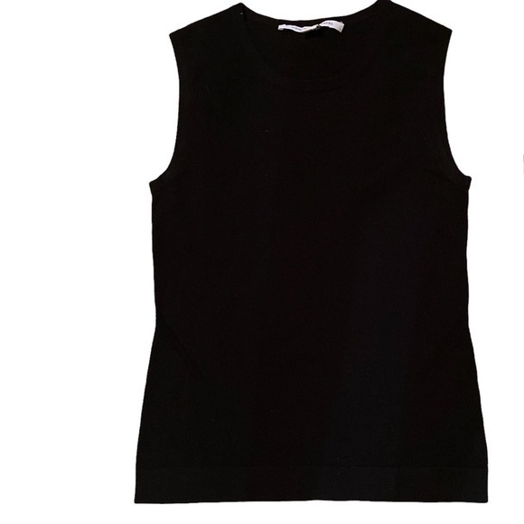 Diane Von Furstenberg Black Sleeveless Blouse